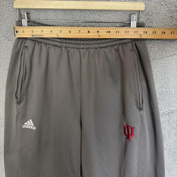 Adidas Indiana‎ Hoosiers Sweatpants Mens M Grey Fleece Drawstring - Picture 3 of 10